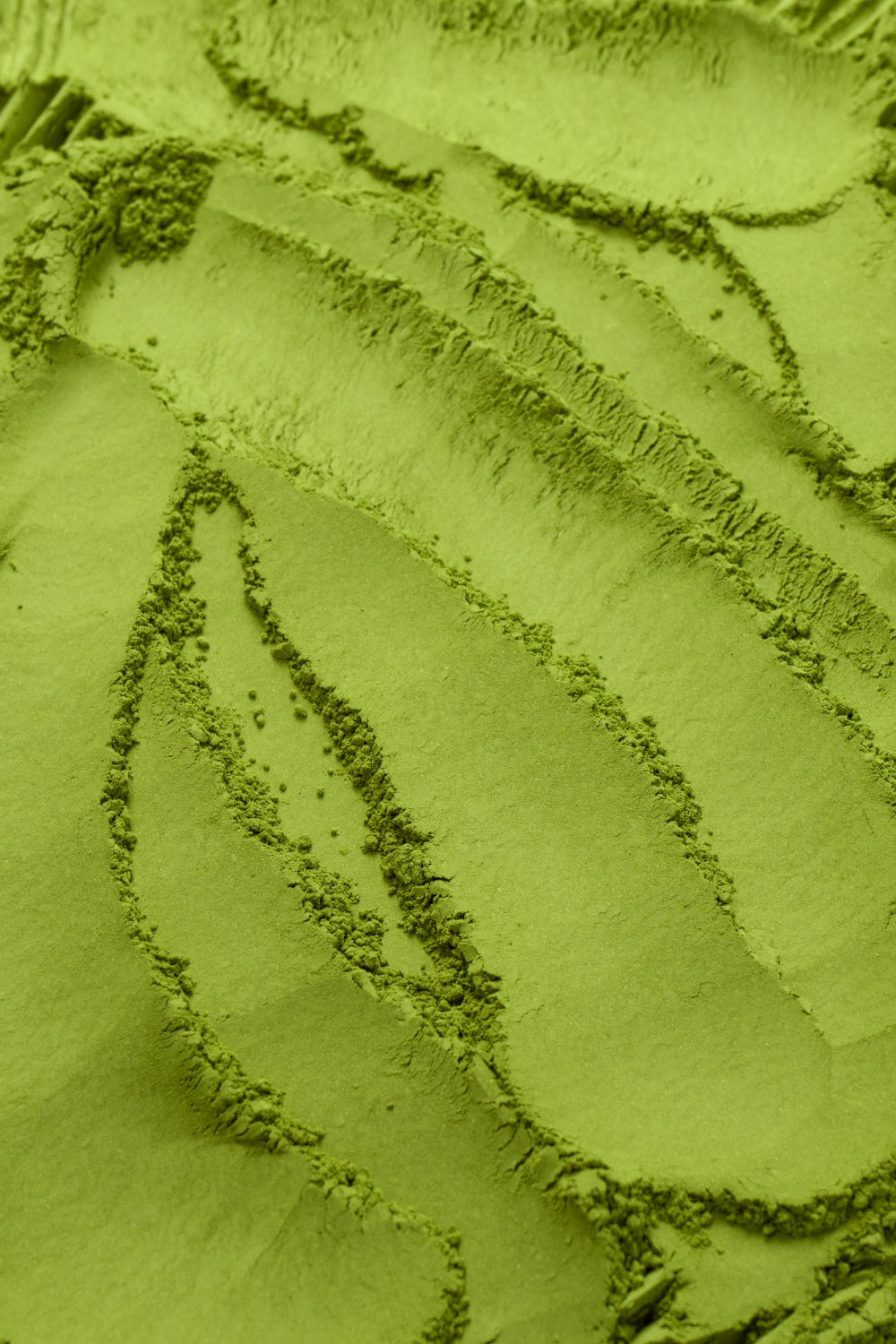 poudre matcha vert éclatant